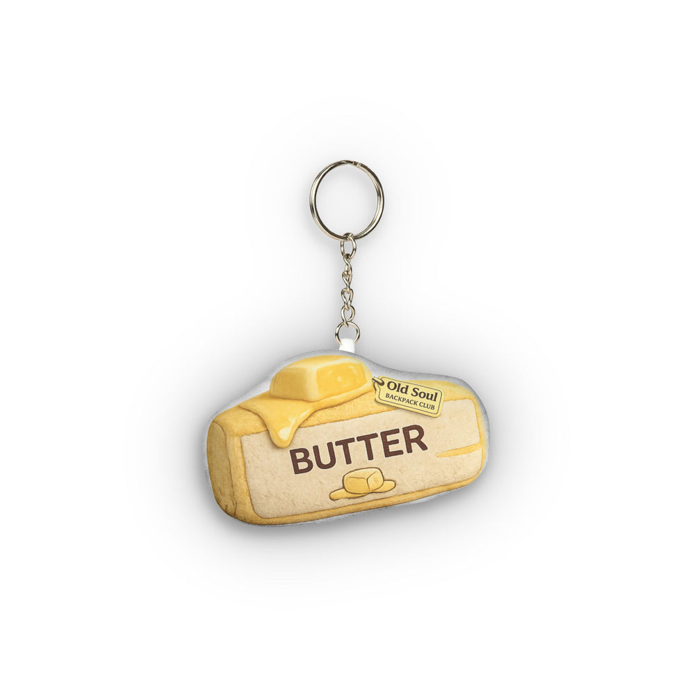 Butter Mini Plush Keychain — Cute Food-Shaped Keyring Plush