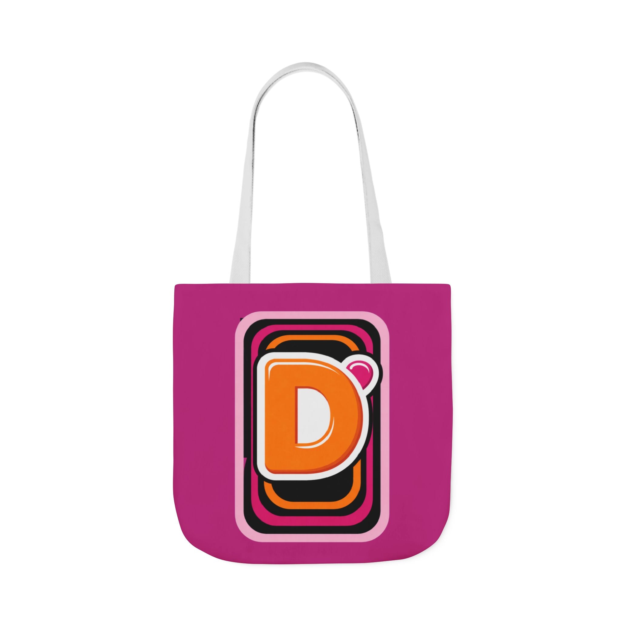Tote Bag — Retro Pink 'Dunkin' D Logo' Canvas Tote - Creations by Chris and Carlos