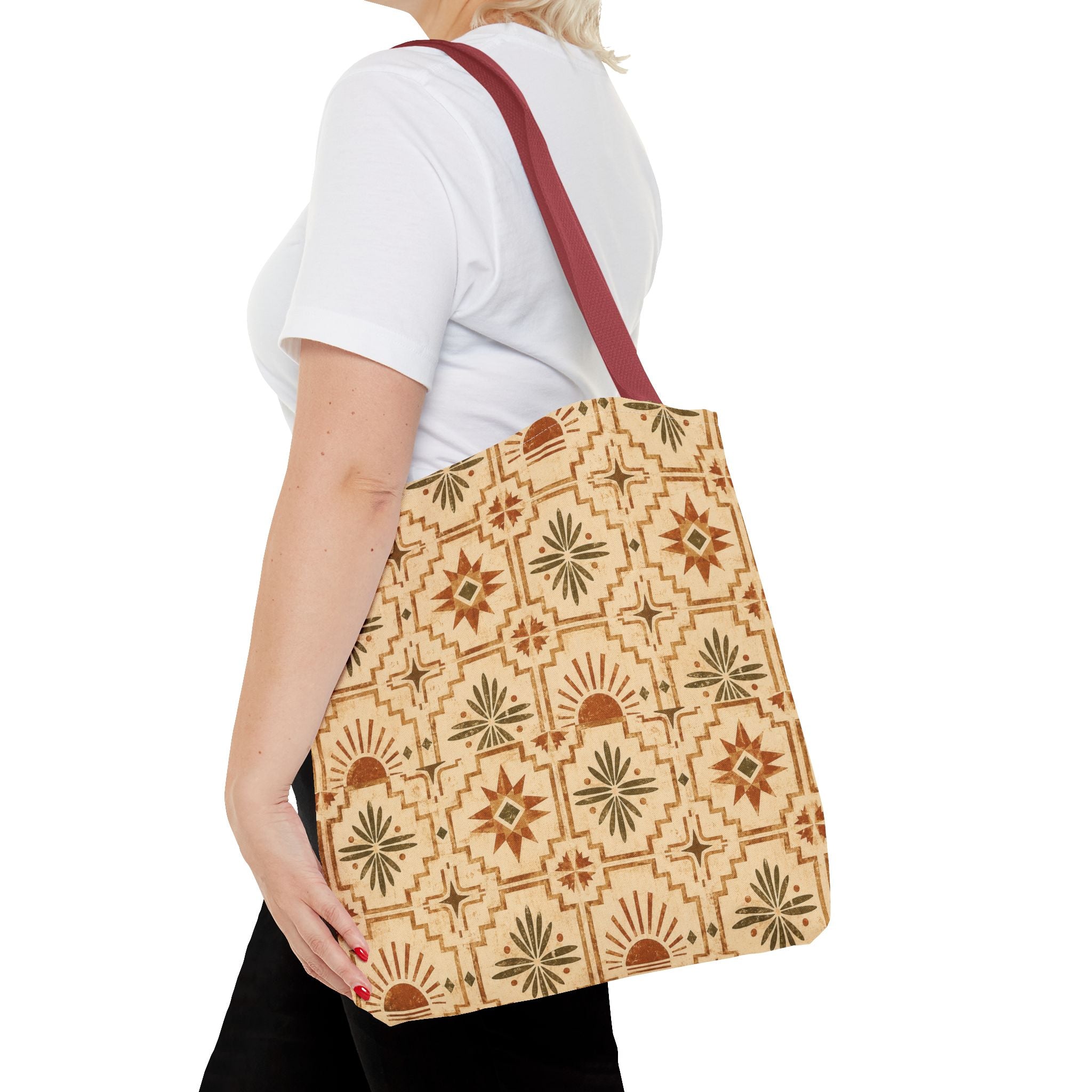 Southwest Geometric Tote Bag – Vintage Desert Pattern All-Over Print - Creations by Chris and Carlos