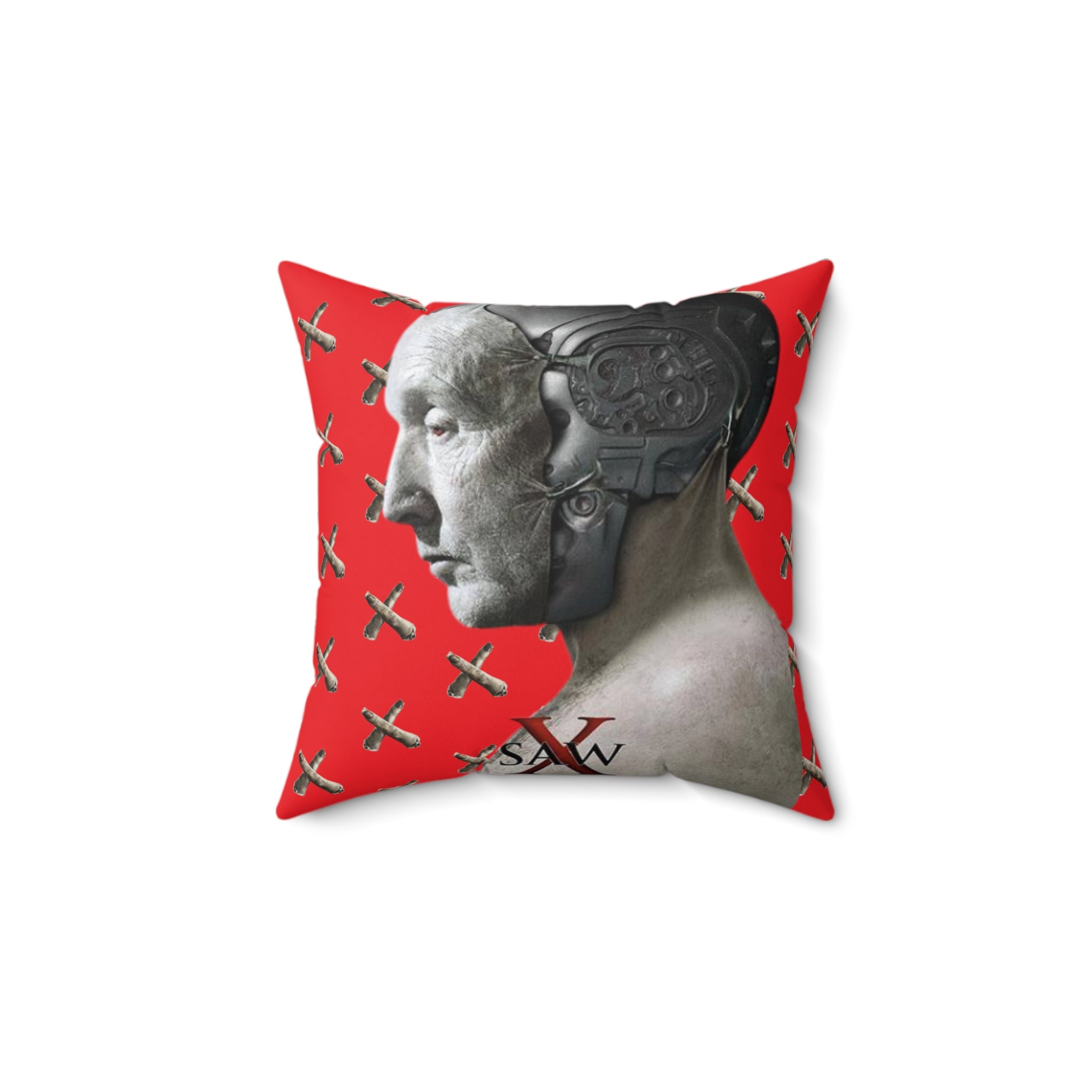 Saw X Movie- Spun Square Pillow - Creations by Chris and Carlos