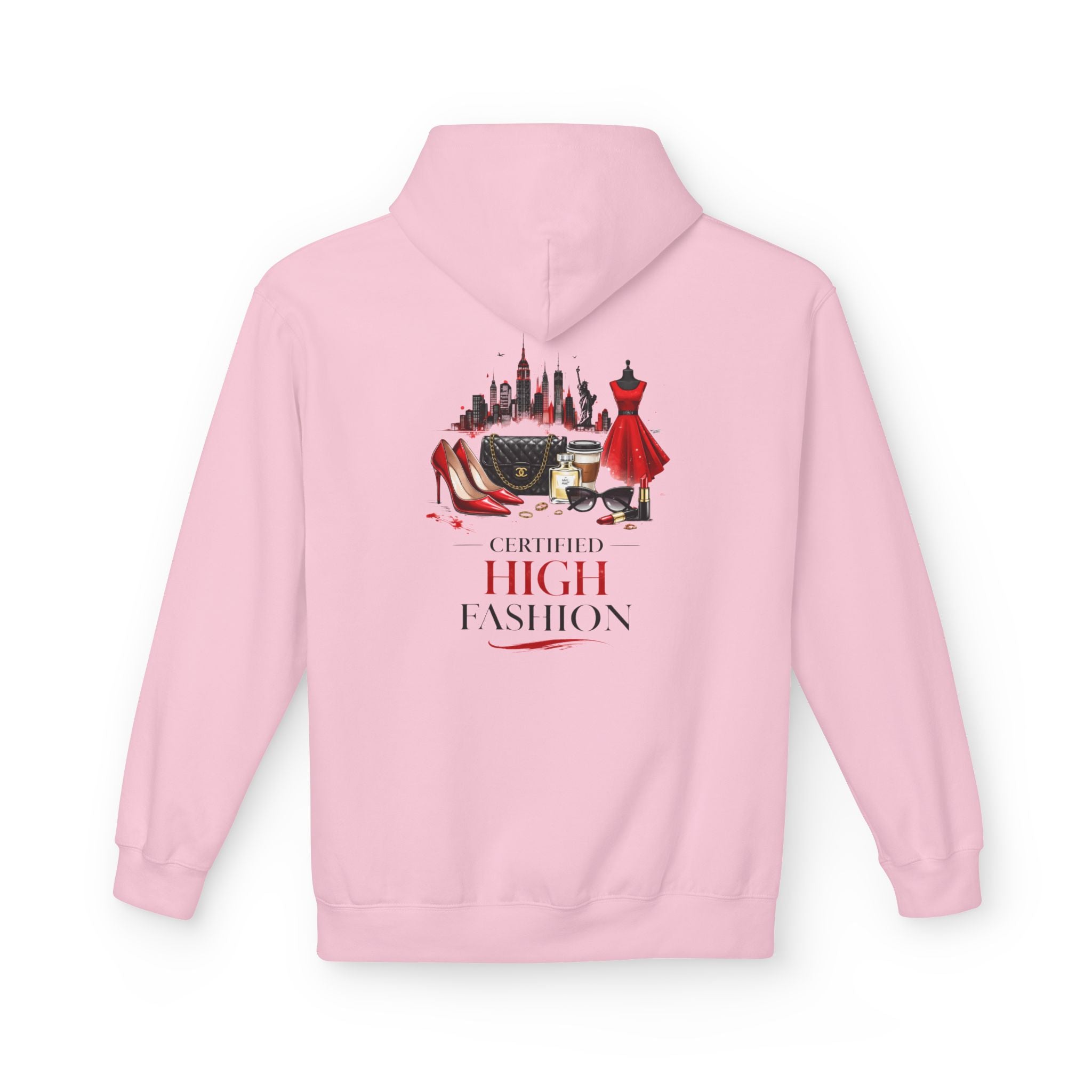 High Fashion Hoodie — "Certified High Fashion" Graphic Pullover - Creations by Chris and Carlos