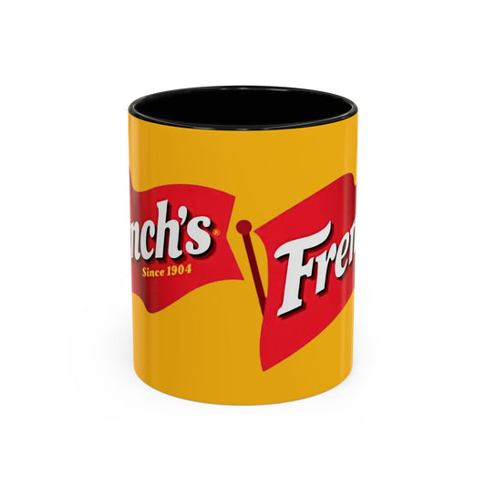 French's Mustard Logo Accent Coffee Mug — Retro Yellow 11/15oz - Creations by Chris and Carlos