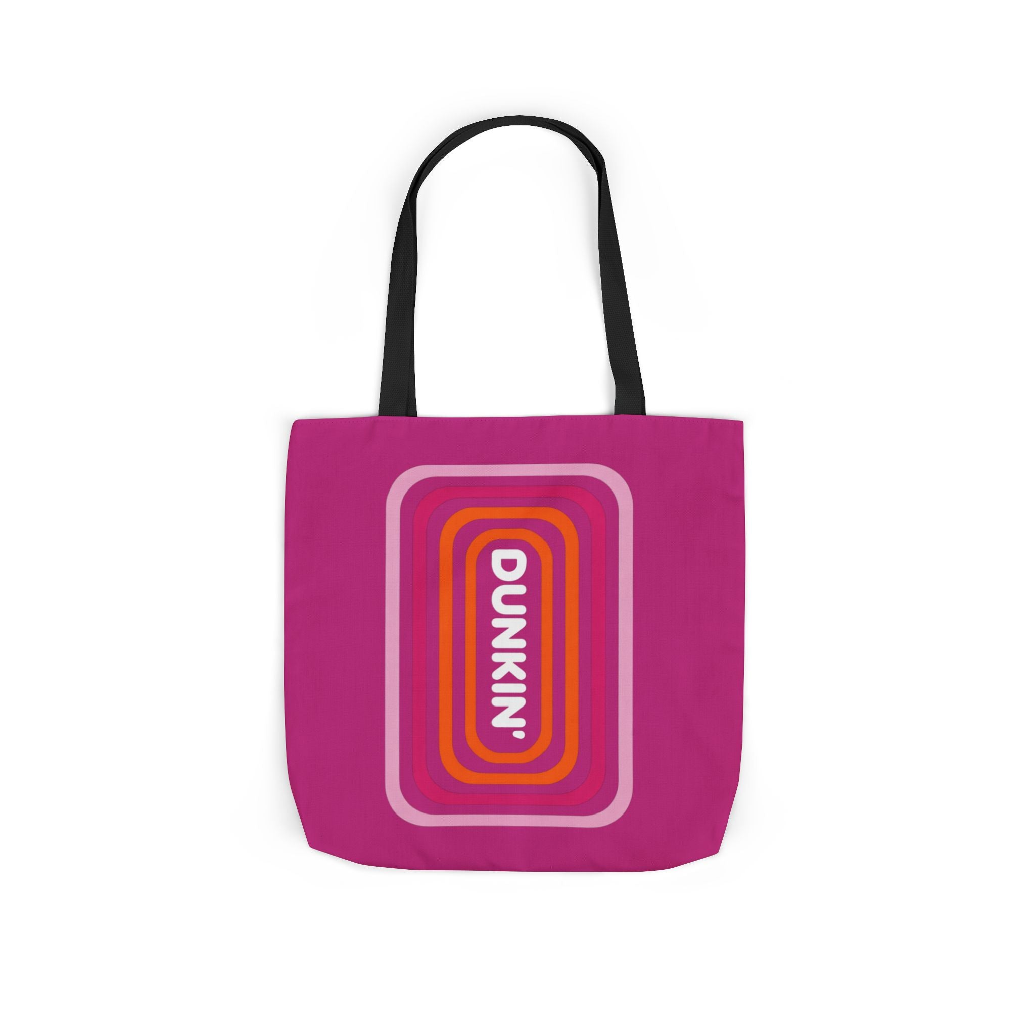Tote Bag — Retro Pink 'Dunkin' Logo' Canvas Tote - Creations by Chris and Carlos