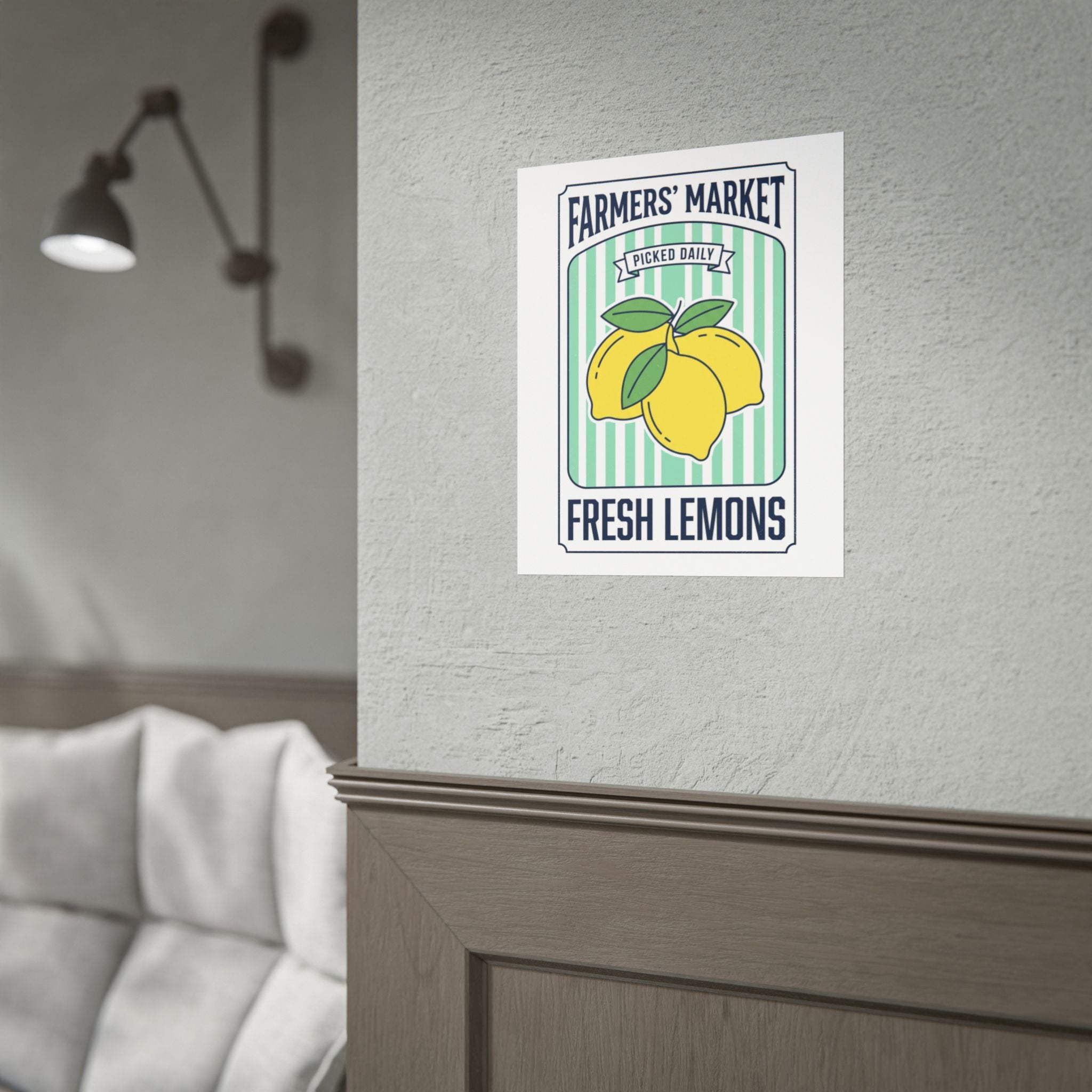 Farmers' Market Fresh Lemons Poster — Vintage Kitchen Wall Art - Creations by Chris and Carlos