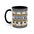 Queen Bee Coffee Mug — Black & Yellow Floral Accent Mug (11/15oz) - Creations by Chris and Carlos