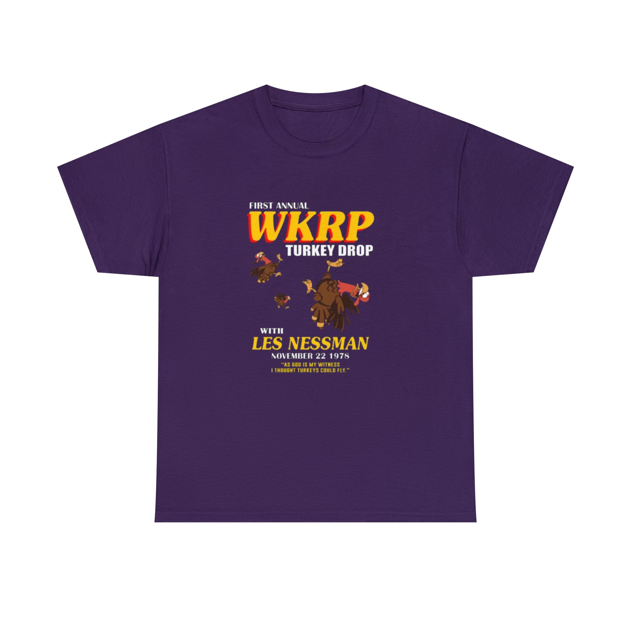 WKRP 70's TV Show- Unisex Heavy Cotton T-Shirt - Creations by Chris and Carlos