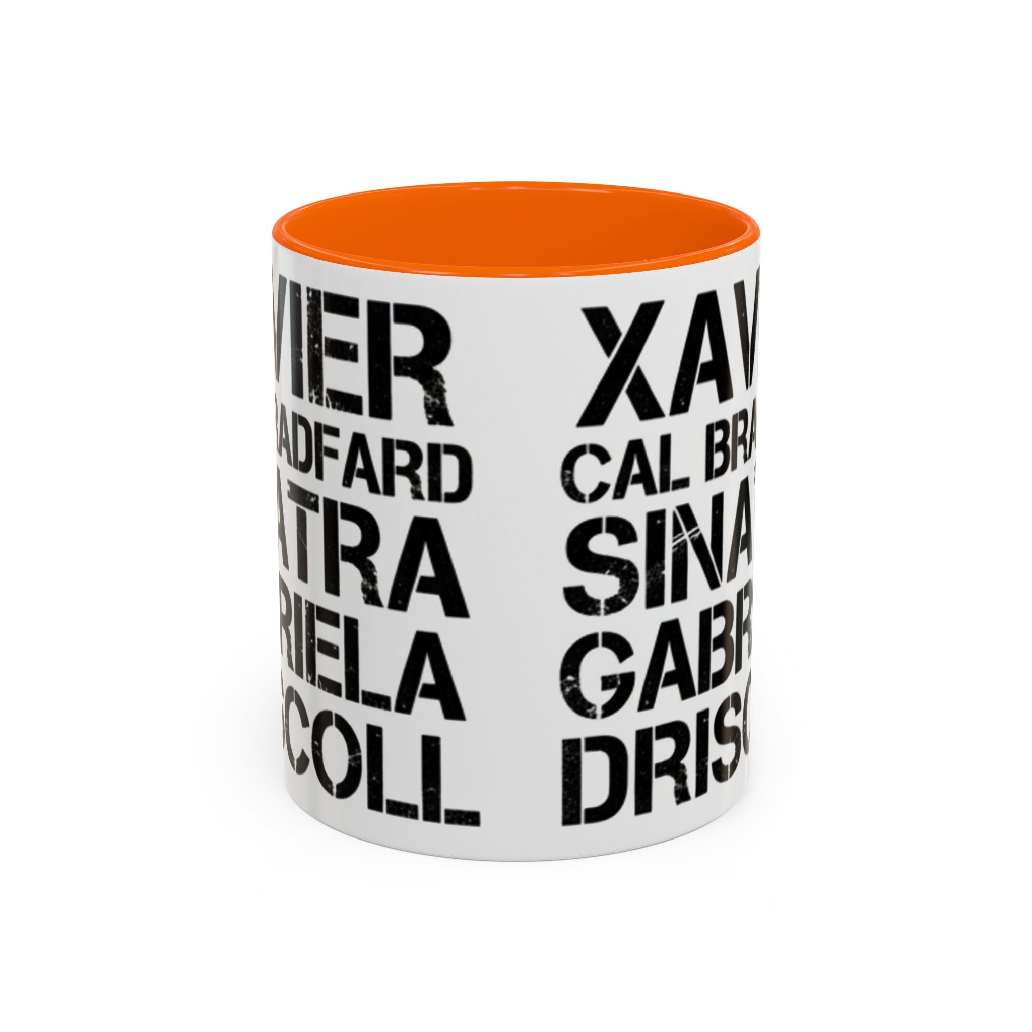 Paradise TV Show Typography Names Accent Coffee Mug — Bold Black Name List Design (11/15oz) - Creations by Chris and Carlos