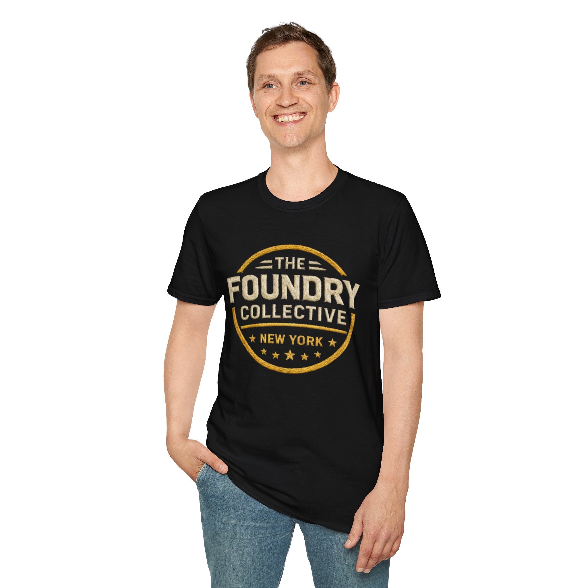 The Foundry Collective New York T-Shirt — Vintage Badge Logo Tee - Creations by Chris and Carlos