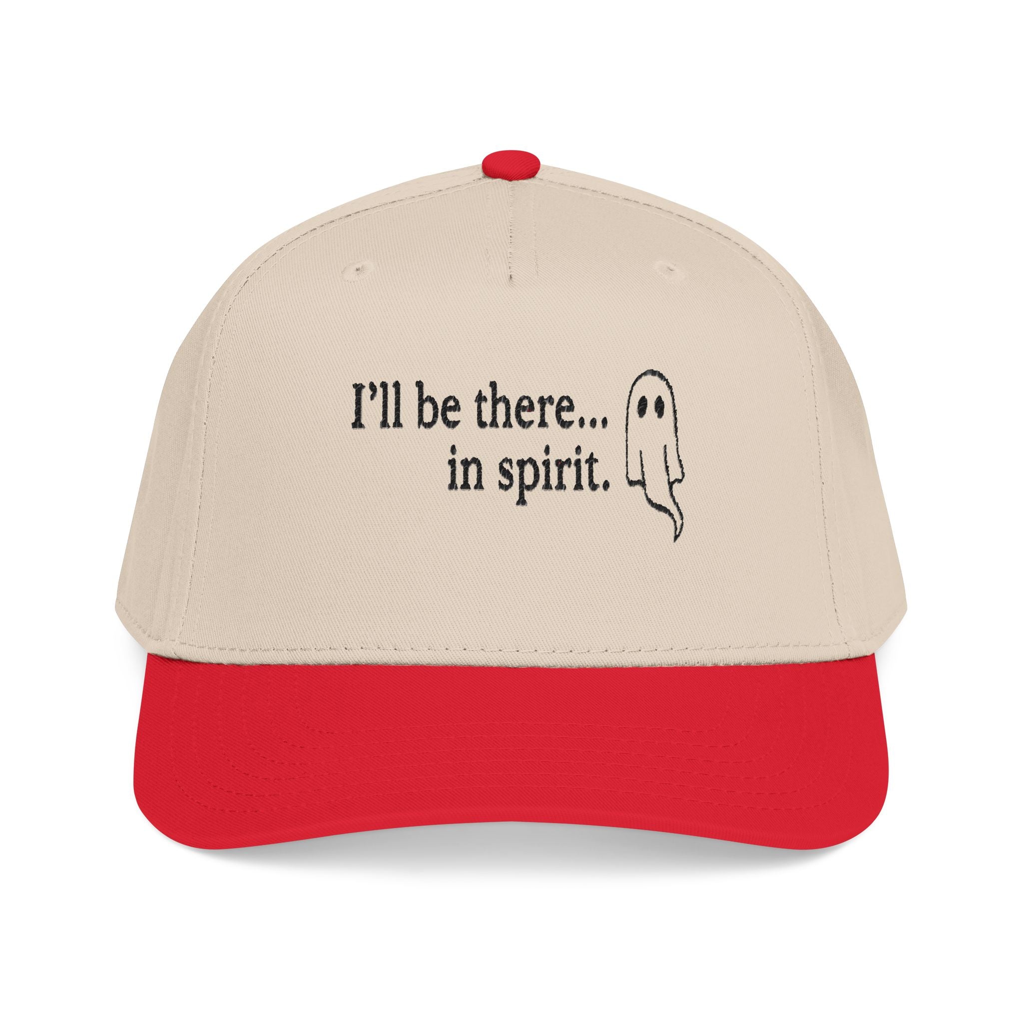 I'll Be There... In Spirit Ghost Cap — Funny Halloween Baseball Hat - Creations by Chris and Carlos