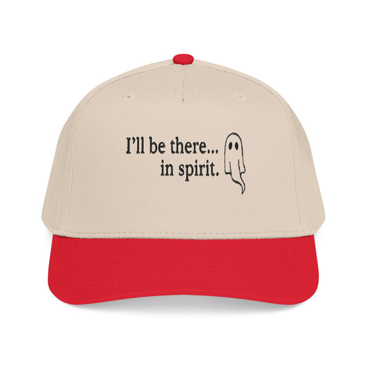 I'll Be There... In Spirit Ghost Cap — Funny Halloween Baseball Hat - Creations by Chris and Carlos