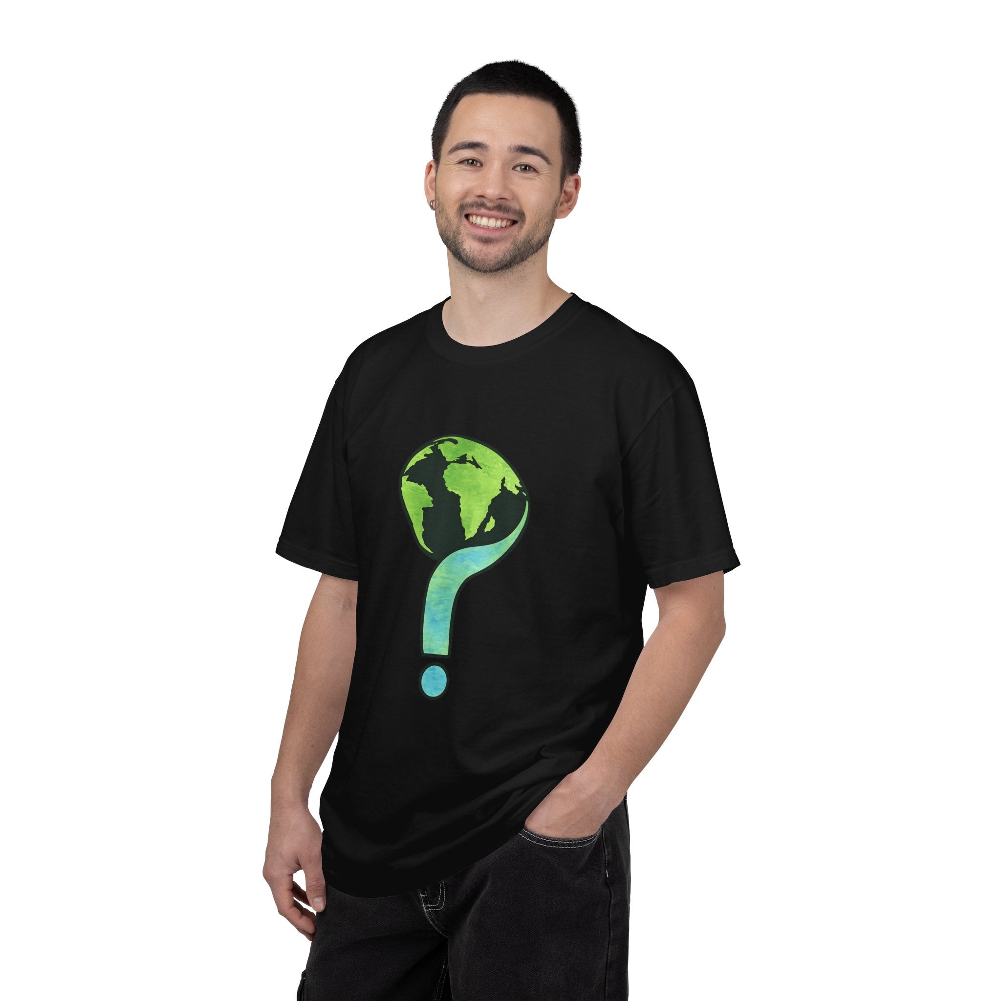 Earth Question Mark T-Shirt — Eco Awareness Graphic Tee - Creations by Chris and Carlos