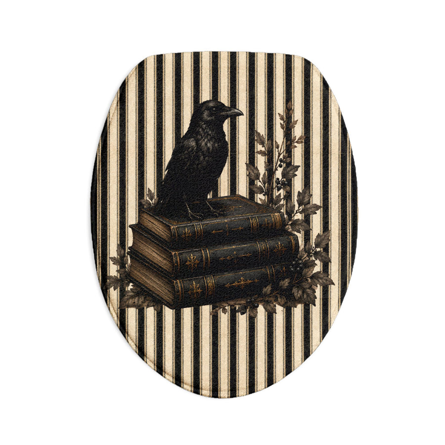 Gothic Raven Bath Mat Set – Old Soul Halloween Hollow™ | Black Lantern Society
