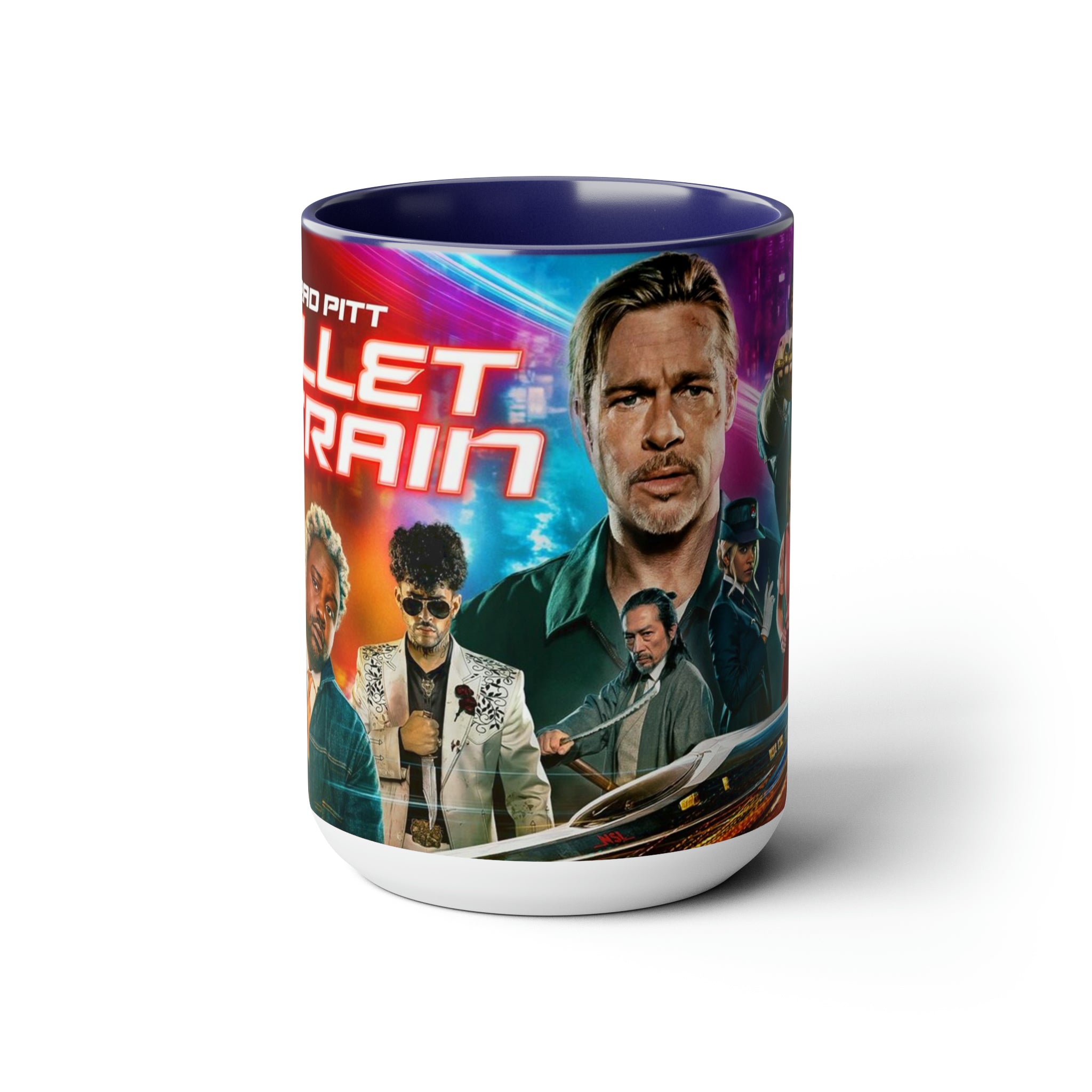 Bullet Train- Two-Tone Coffee Mugs, 15oz - Creations by Chris and Carlos