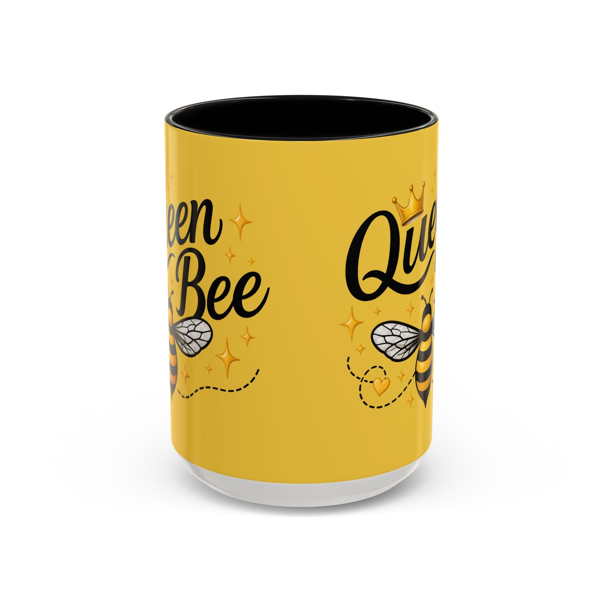 Queen Bee Coffee Mug — Floral Bee Accent Mug (11/15oz) - Creations by Chris and Carlos