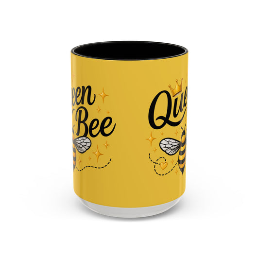 Queen Bee Coffee Mug — Floral Bee Accent Mug (11/15oz) - Creations by Chris and Carlos