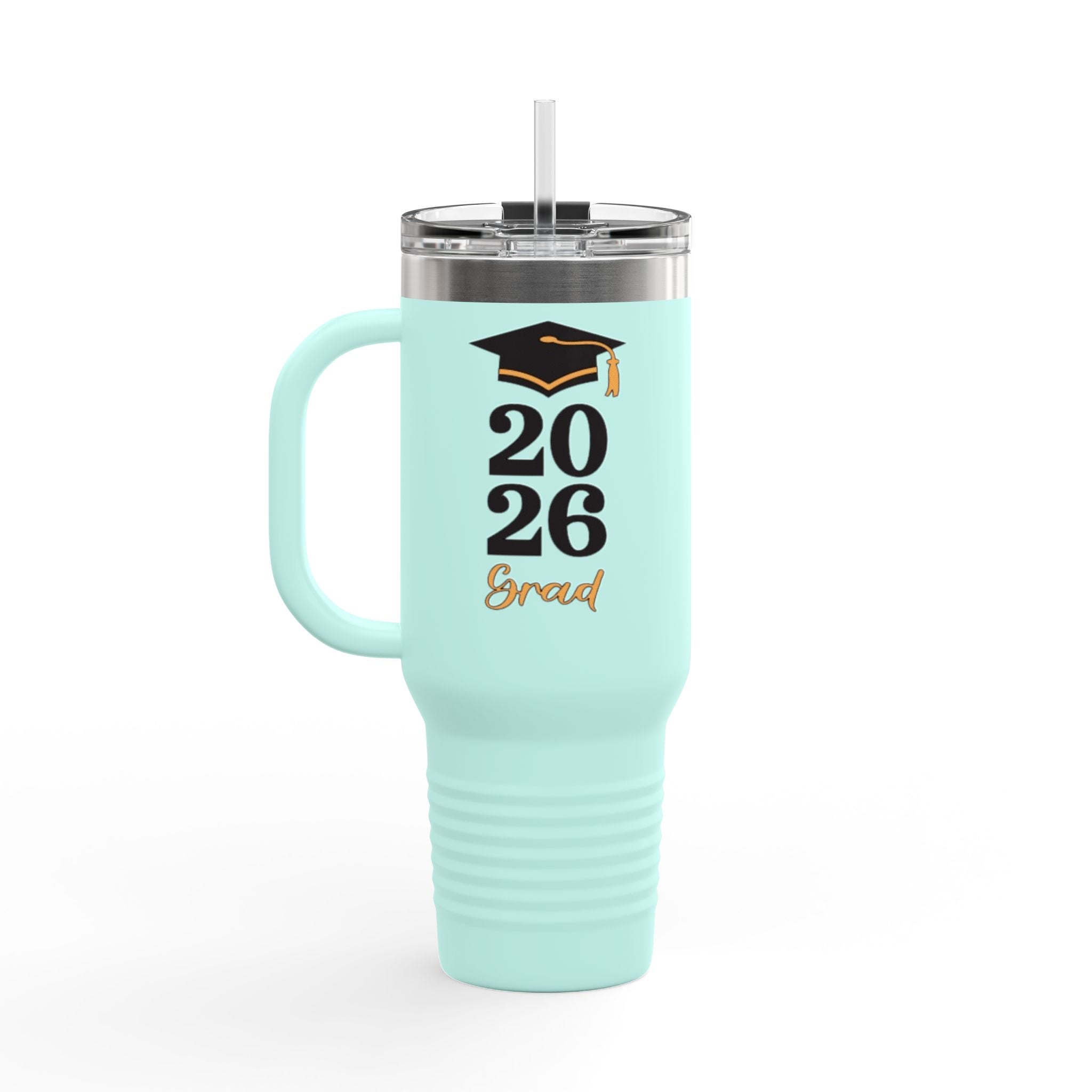 2026 Grad Insulated Travel Mug – 40oz Stainless Tumbler with Lid & Straw - Creations by Chris and Carlos