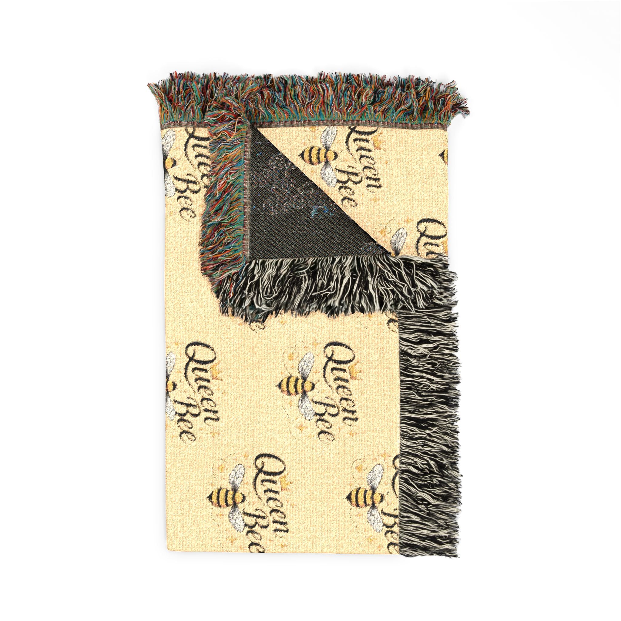 Queen Bee Woven Blanket – Cozy Floral Honeycomb Throw - Creations by Chris and Carlos