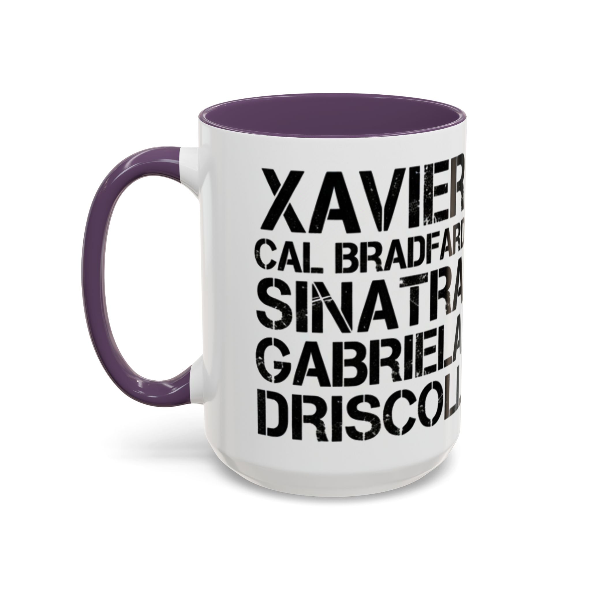 Paradise TV Show Typography Names Accent Coffee Mug — Bold Black Name List Design (11/15oz) - Creations by Chris and Carlos