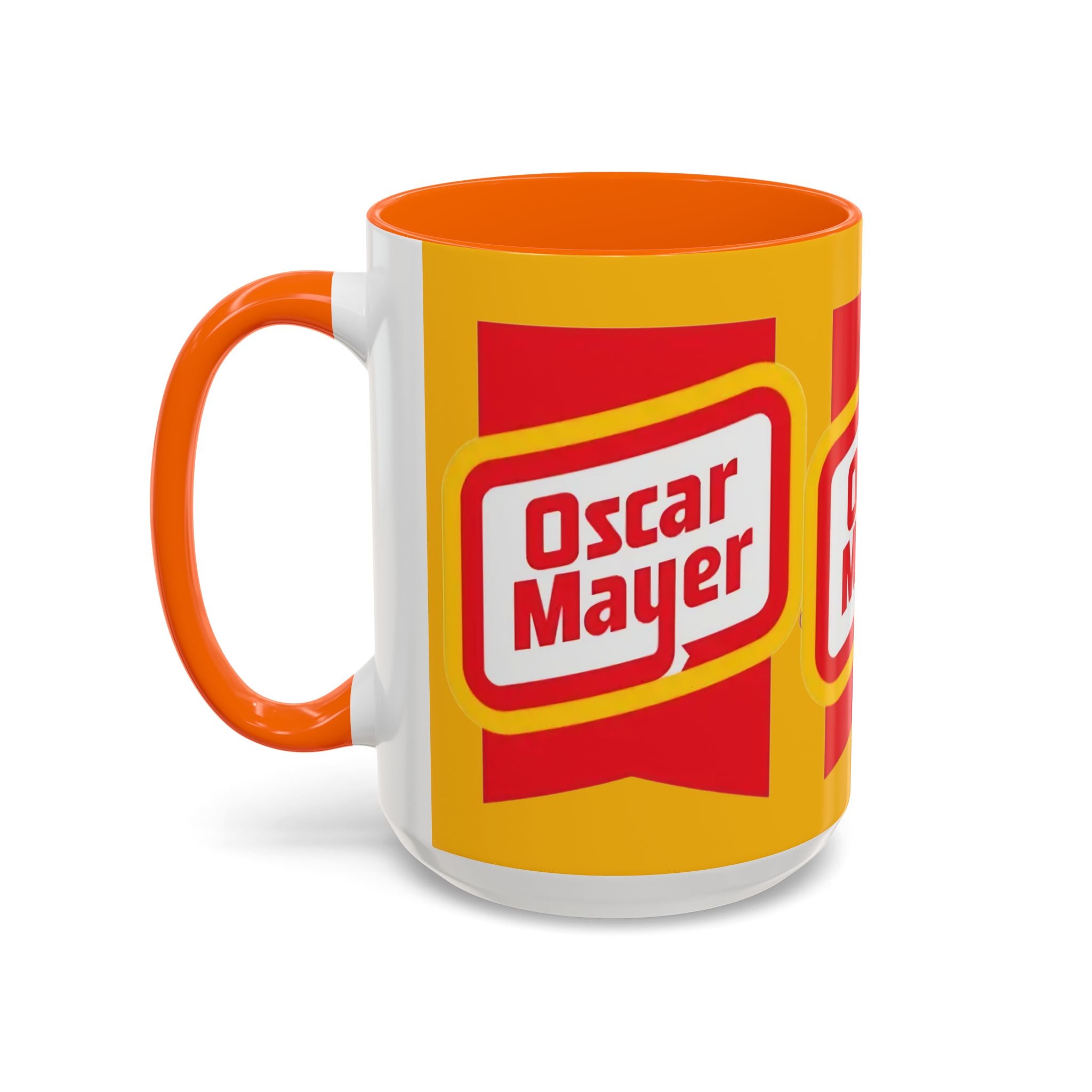 Accent Mug — Retro Oscar Mayer Logo Coffee Cup (11/15 oz) - Creations by Chris and Carlos