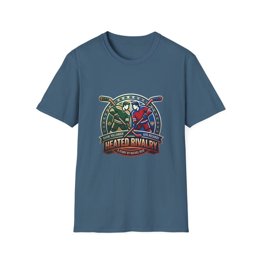 Hockey Heated Rivalry TV Show T‑Shirt — Vintage Stick & Player Crest - Creations by Chris and Carlos