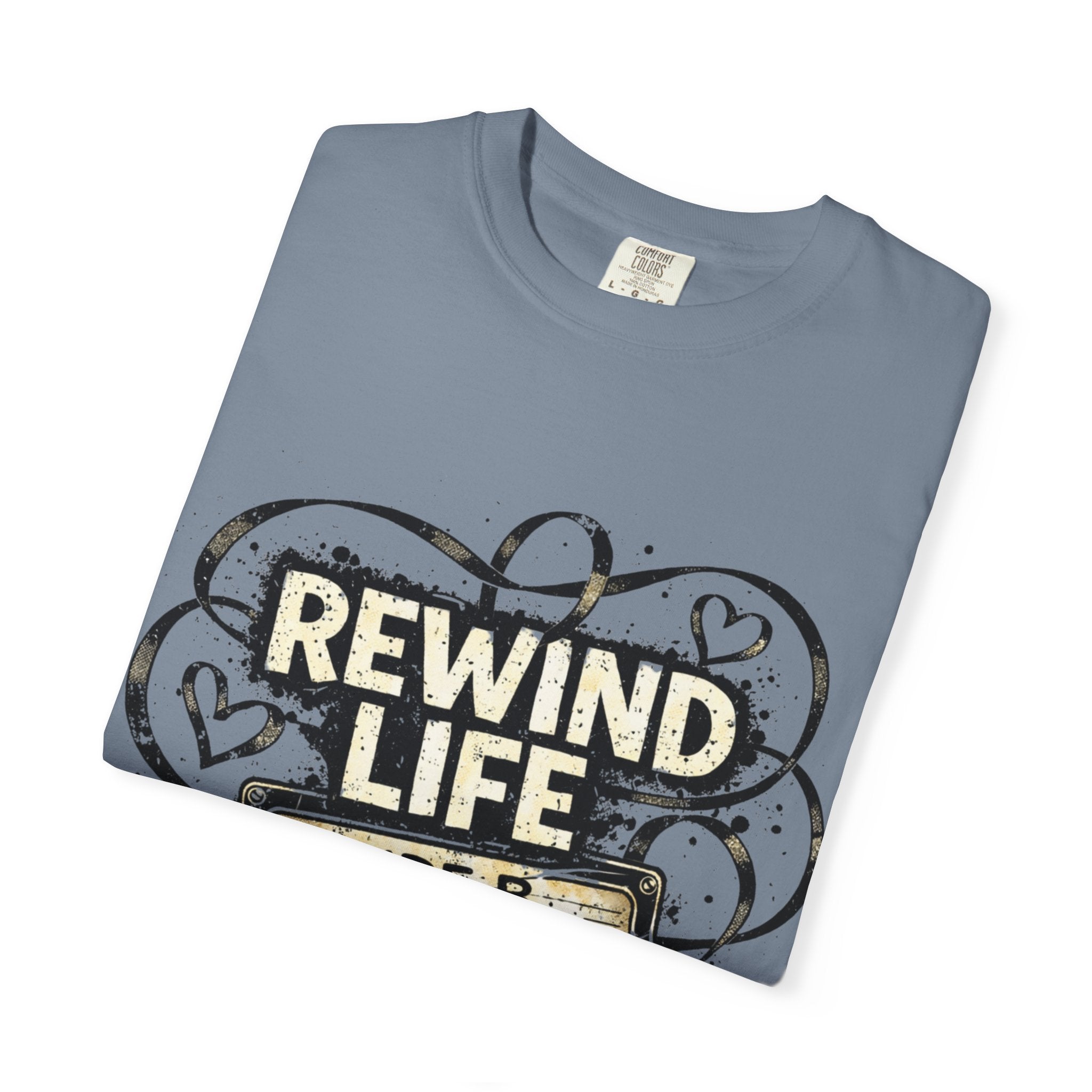 Rewind Life Cassette T-Shirt - Creations by Chris and Carlos
