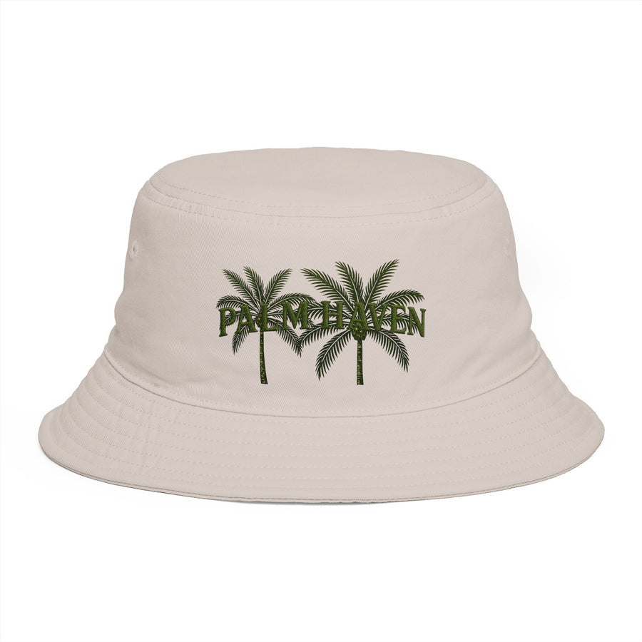 Palm Haven Bucket Hat – Tropical Palm Tree Embroidered Sun Hat