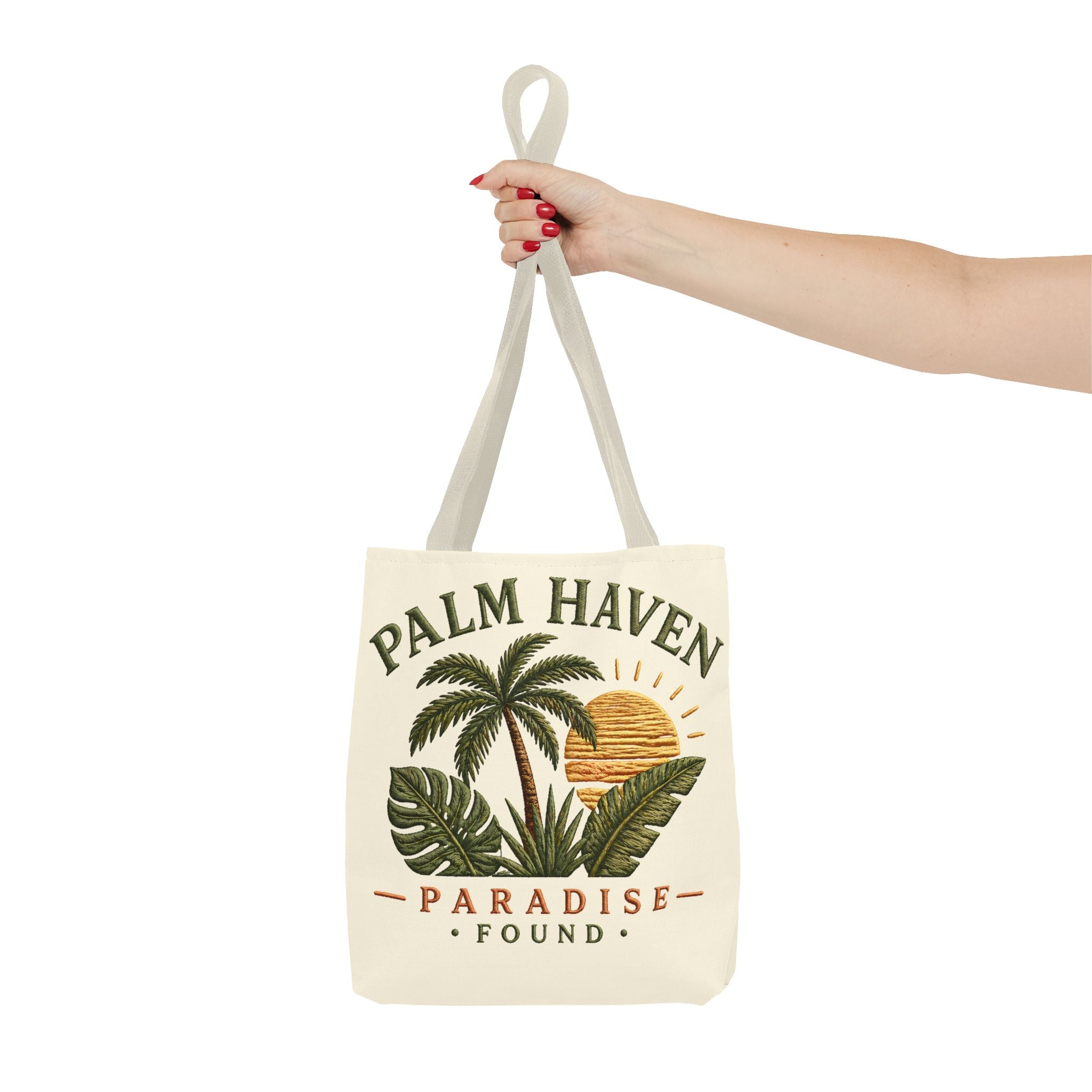 Palm Haven Tote Bag – 'Paradise Found' Tropical Palm Beach Tote - Creations by Chris and Carlos