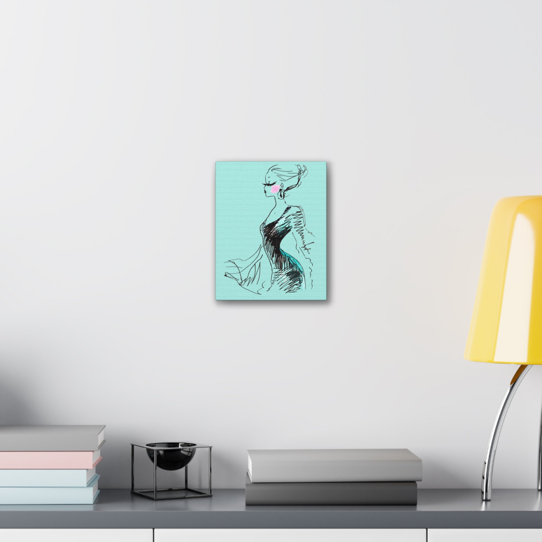 Fashion Illustration Canvas Print — Elegant Woman Sketch Wall Art - Creations by Chris and Carlos