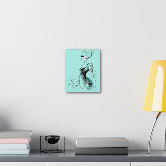 Fashion Illustration Canvas Print — Elegant Woman Sketch Wall Art - Creations by Chris and Carlos