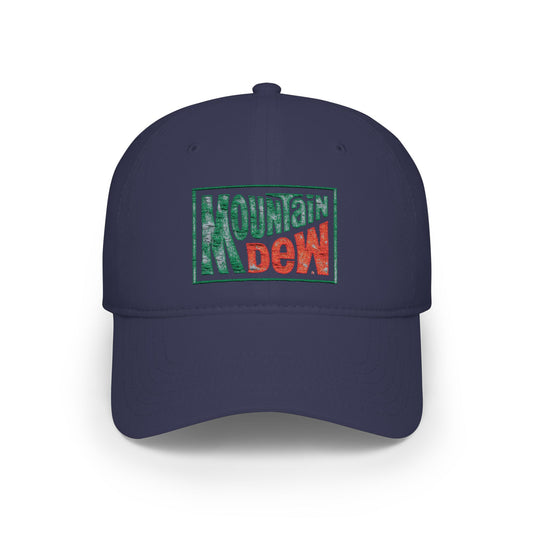 Mountain Dew Retro Logo Baseball Cap — Distressed Vintage Soda Hat - Creations by Chris and Carlos