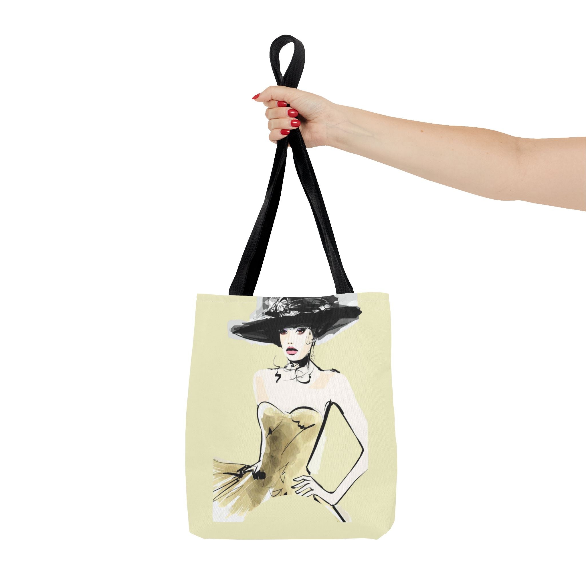 Fashion Illustration Tote Bag — Chic Woman in Hat Design - Creations by Chris and Carlos