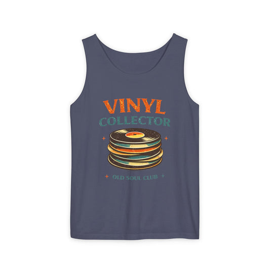 Vinyl Collector Tank Top — Old Soul Club Retro Record Lover Tee - Creations by Chris and Carlos