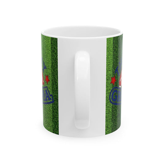 That’s My Grandma Football Mug — Green Field Ceramic Coffee Cup (11oz, 15oz) - Creations by Chris and Carlos