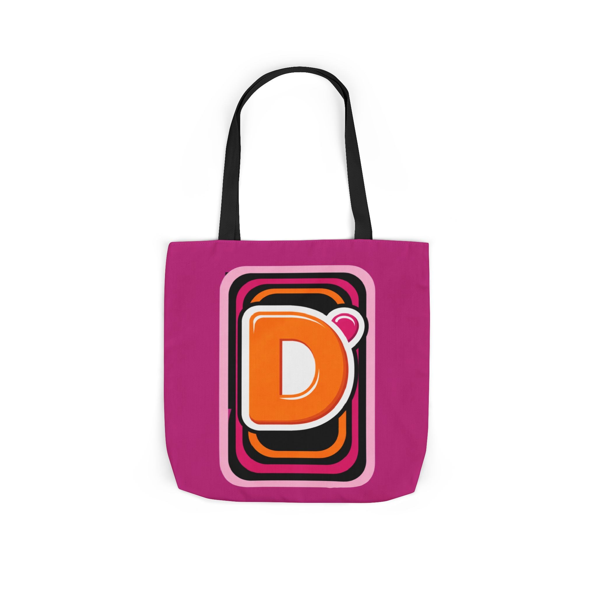 Tote Bag — Retro Pink 'Dunkin' D Logo' Canvas Tote - Creations by Chris and Carlos