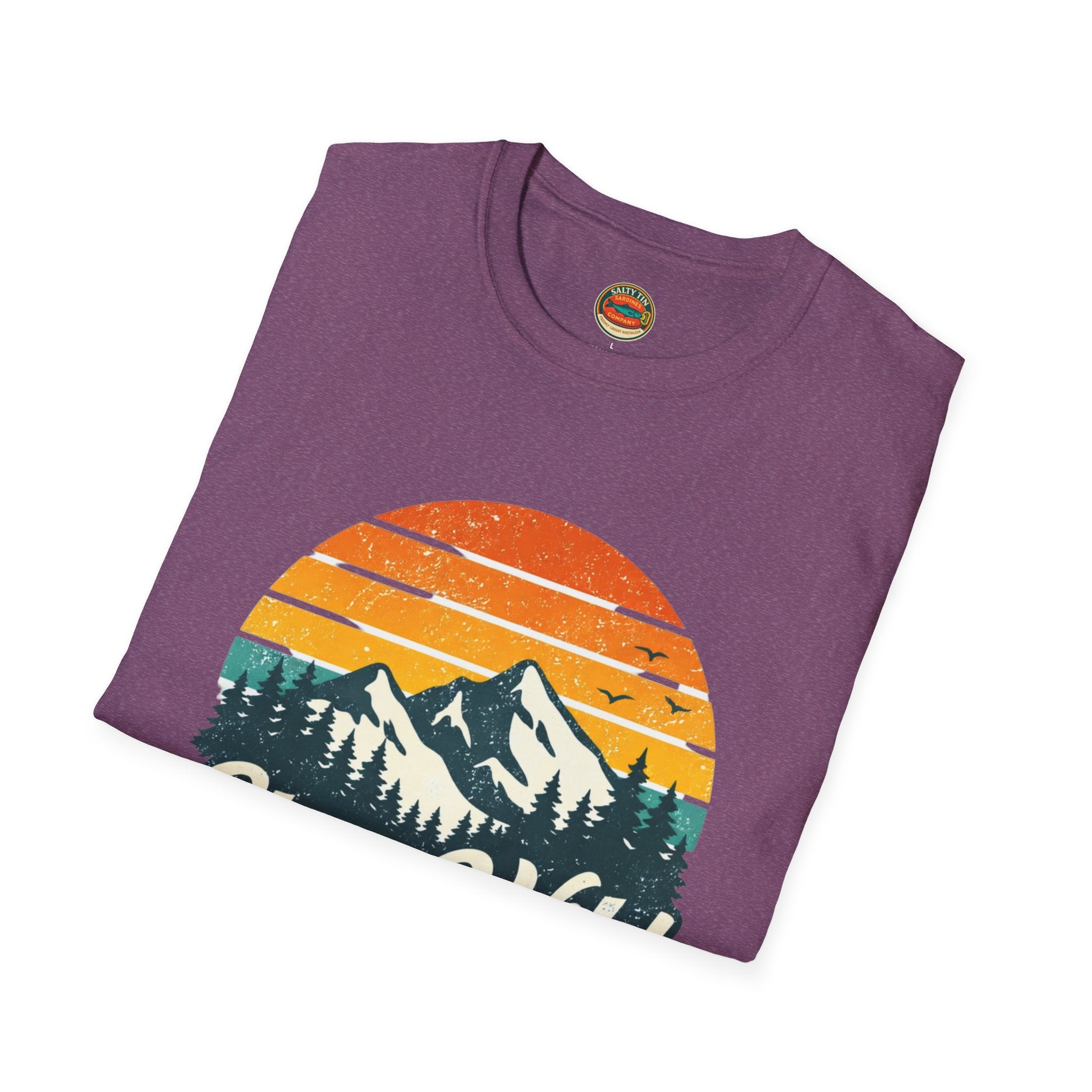 Stay Wild Mountain T-Shirt — Vintage Sunset Outdoor Adventure Tee - Creations by Chris and Carlos