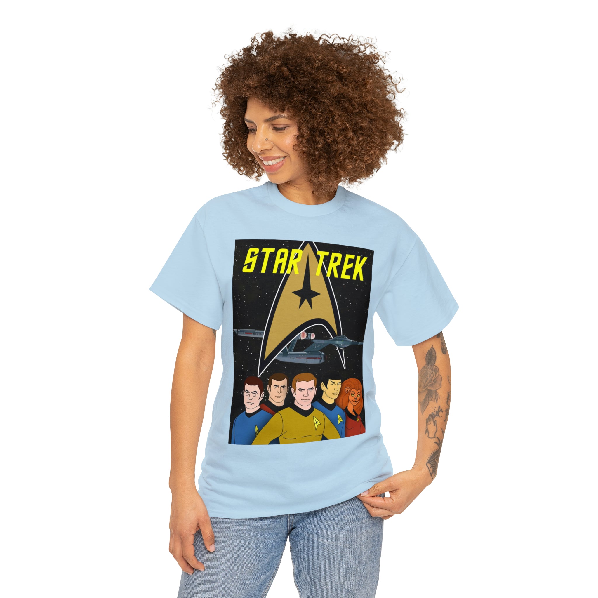 Star Trek Cartoon- Unisex Heavy Cotton T-Shirt - Creations by Chris and Carlos