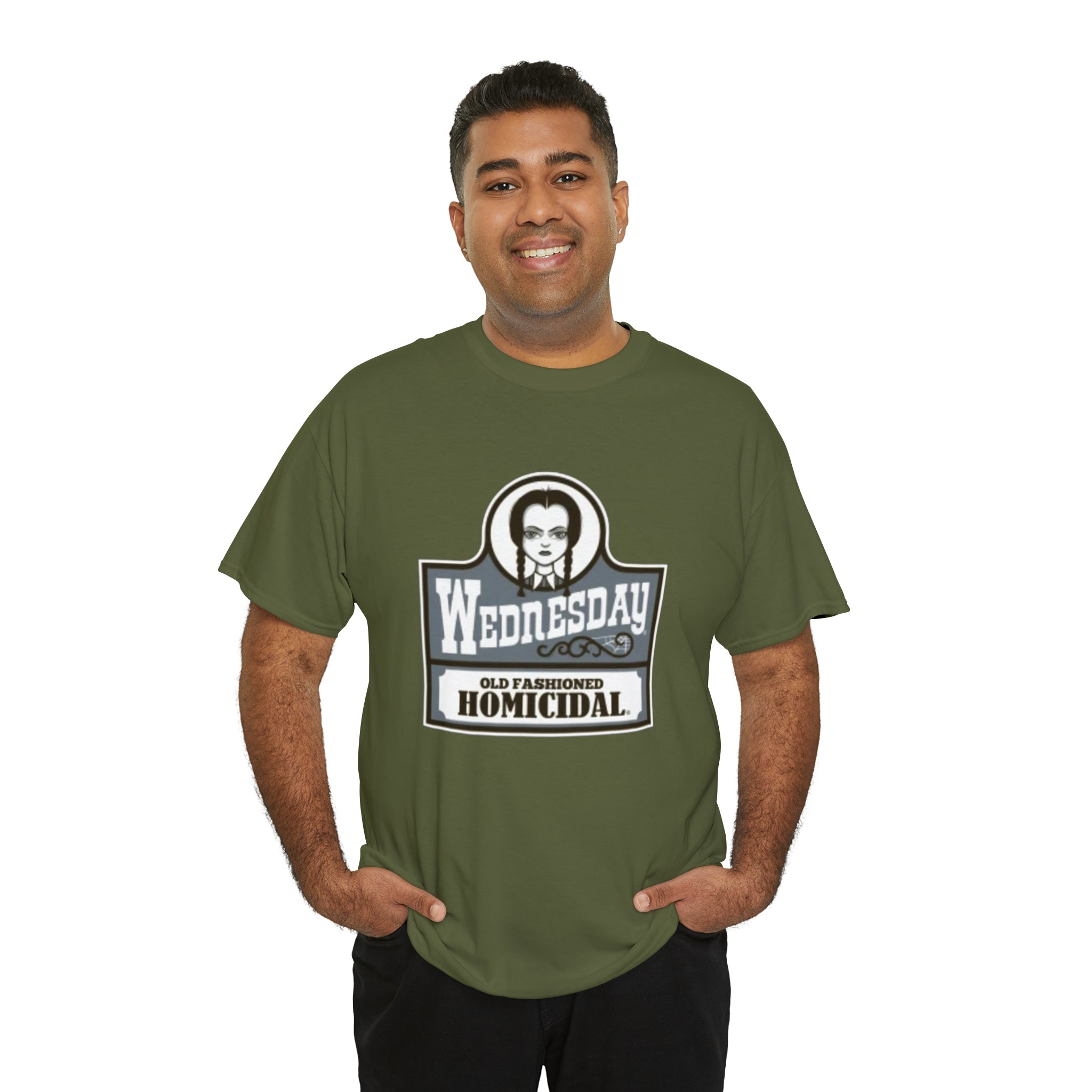 Wednesday- Wendys Unisex Heavy Cotton T-Shirt - Creations by Chris and Carlos