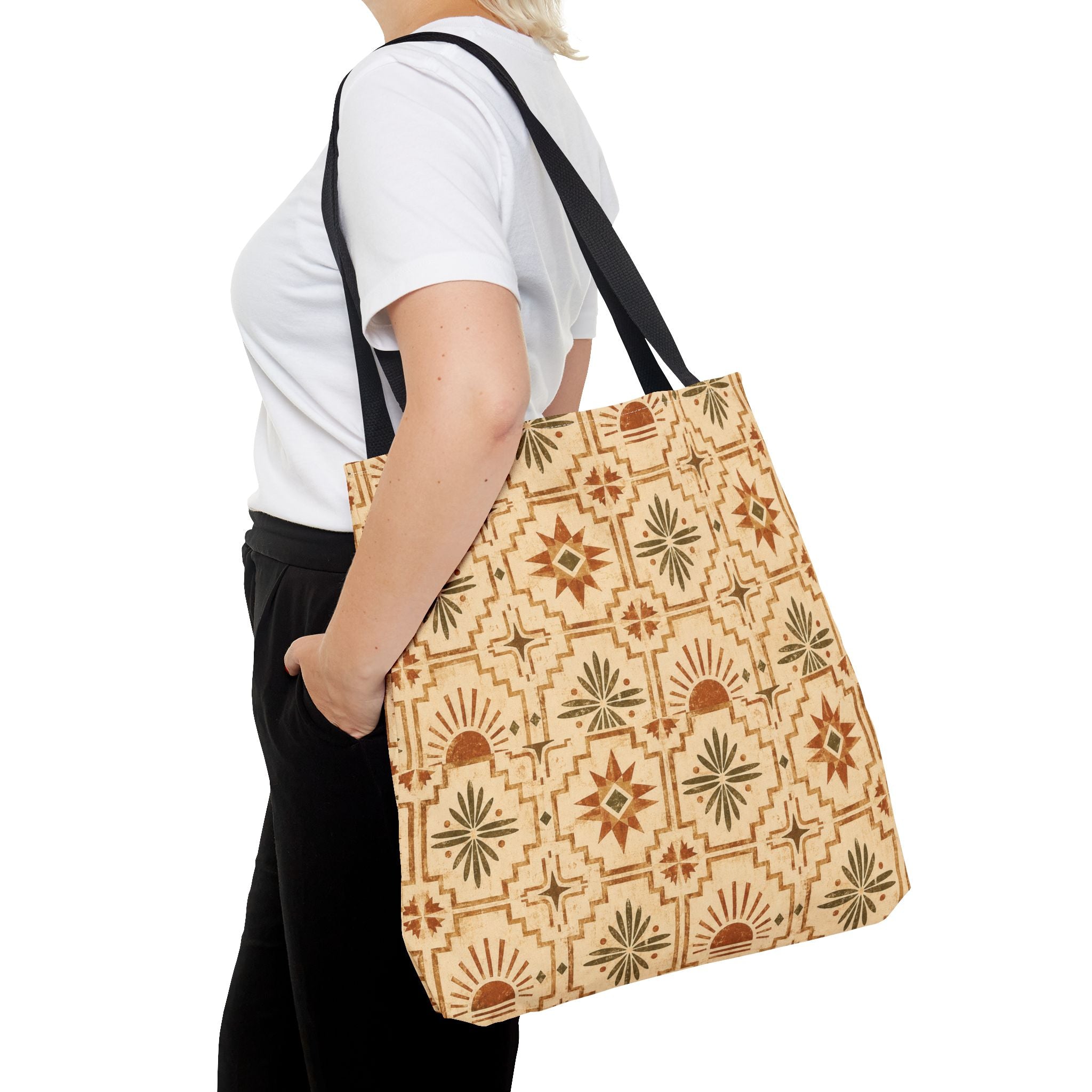 Southwest Geometric Tote Bag – Vintage Desert Pattern All-Over Print - Creations by Chris and Carlos