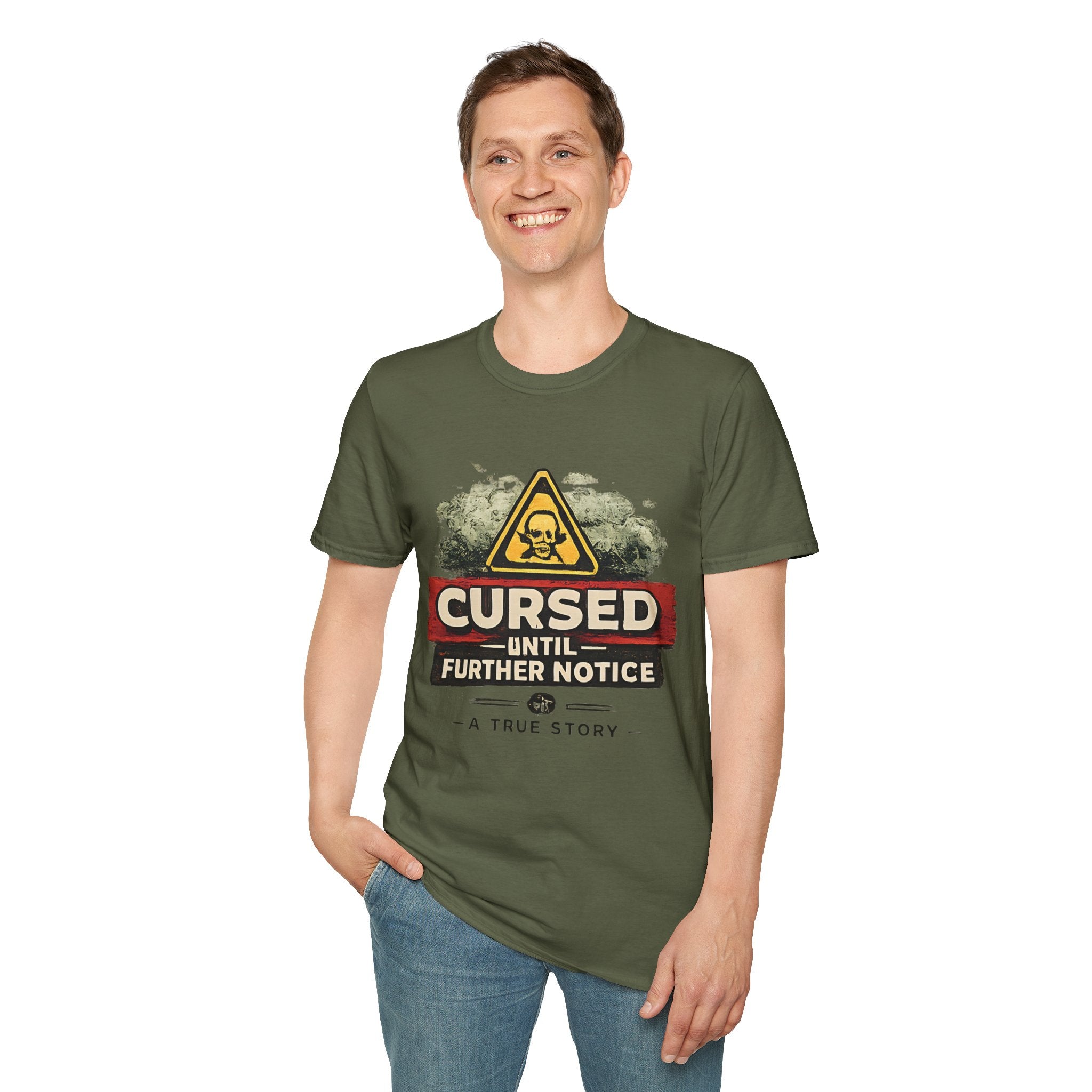 Cursed Until Further Notice T-Shirt – Humorous Dark Warning Graphic Tee - Creations by Chris and Carlos