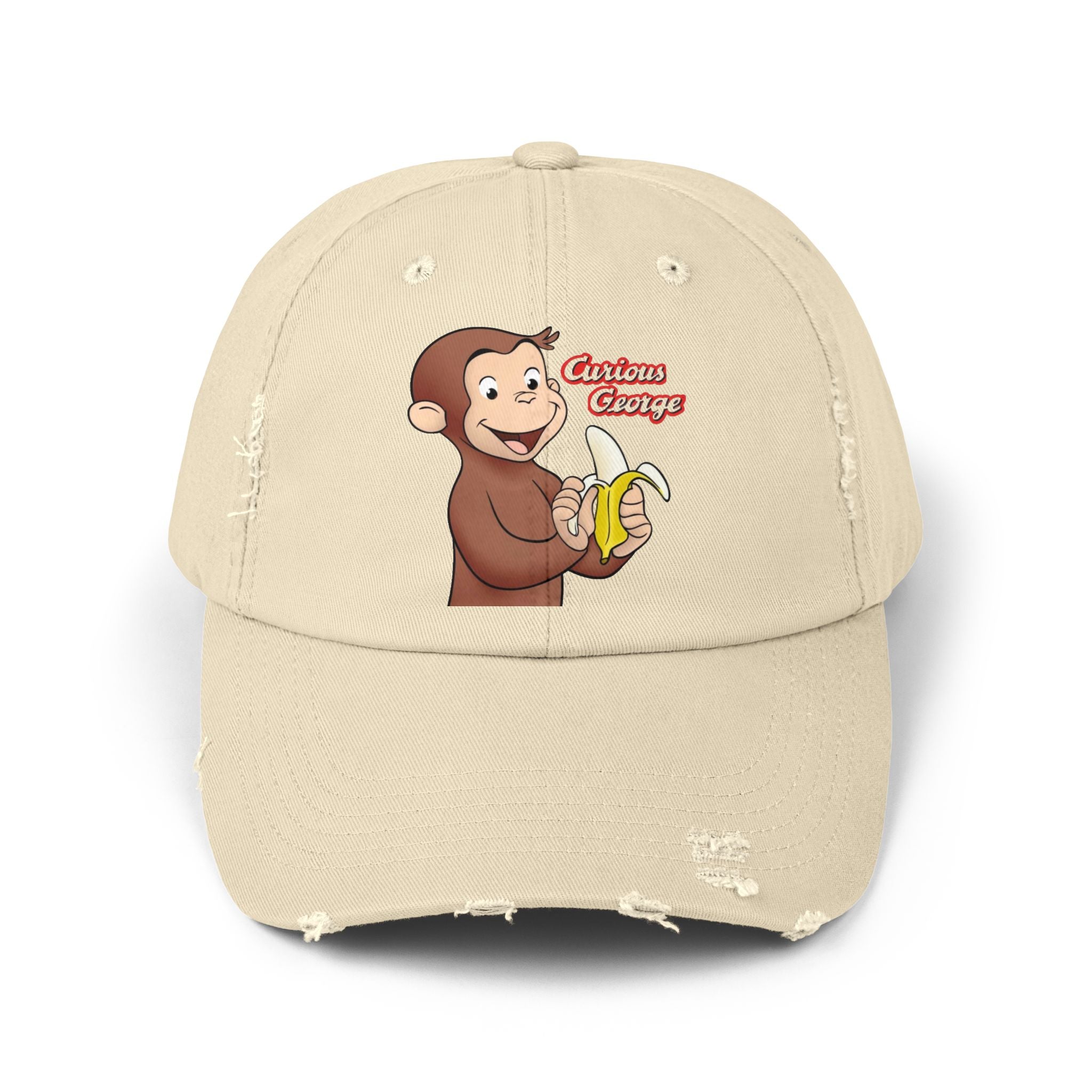 Curious George Banana Distressed Cap - Creations by Chris and Carlos