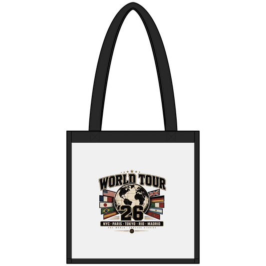 World Tour 26 Clear Stadium Tote – Travel Concert Mesh Bag with Flags - Creations by Chris and Carlos