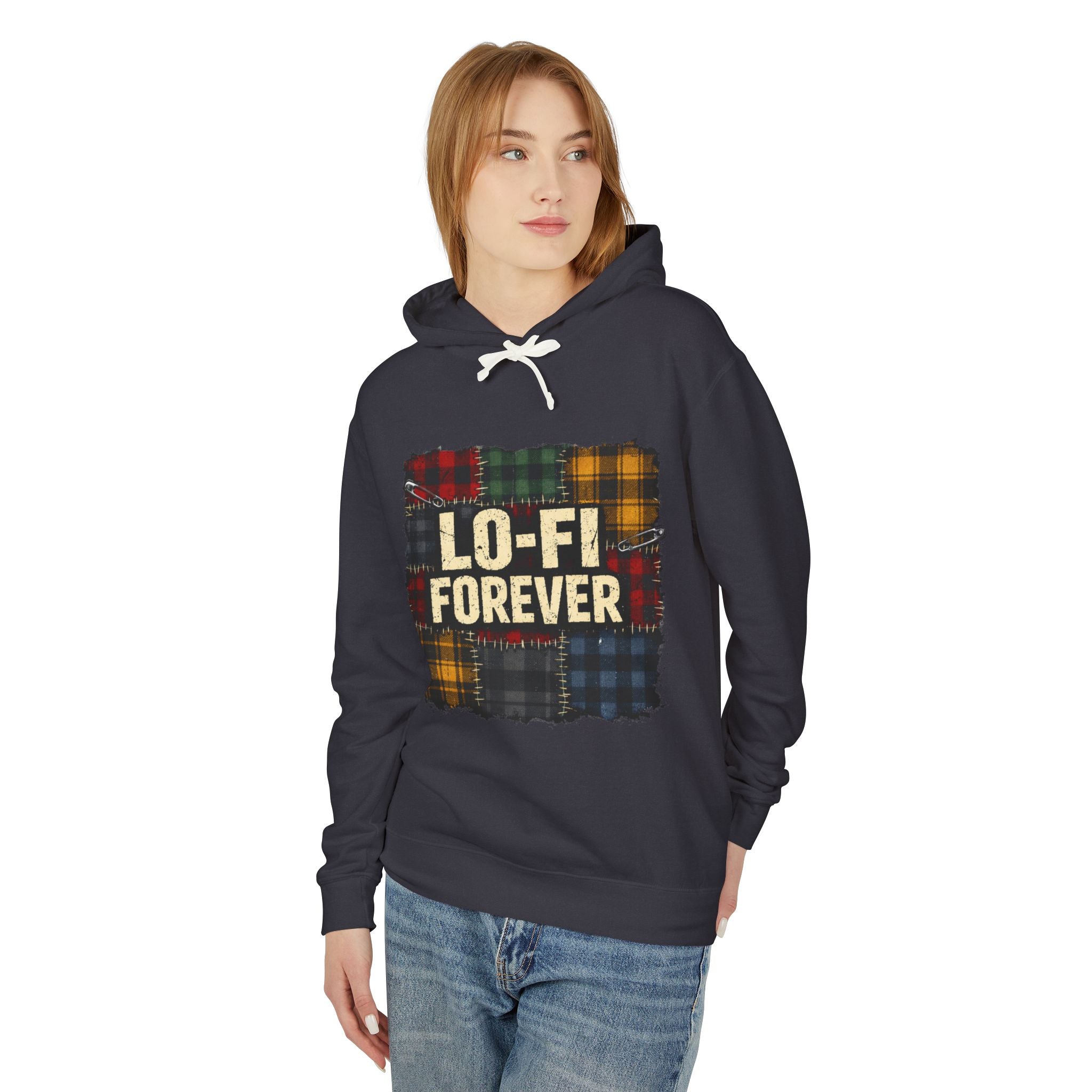 Lo-Fi Forever Plaid Hoodie — Retro Aesthetic Music Lover Sweatshirt - Creations by Chris and Carlos
