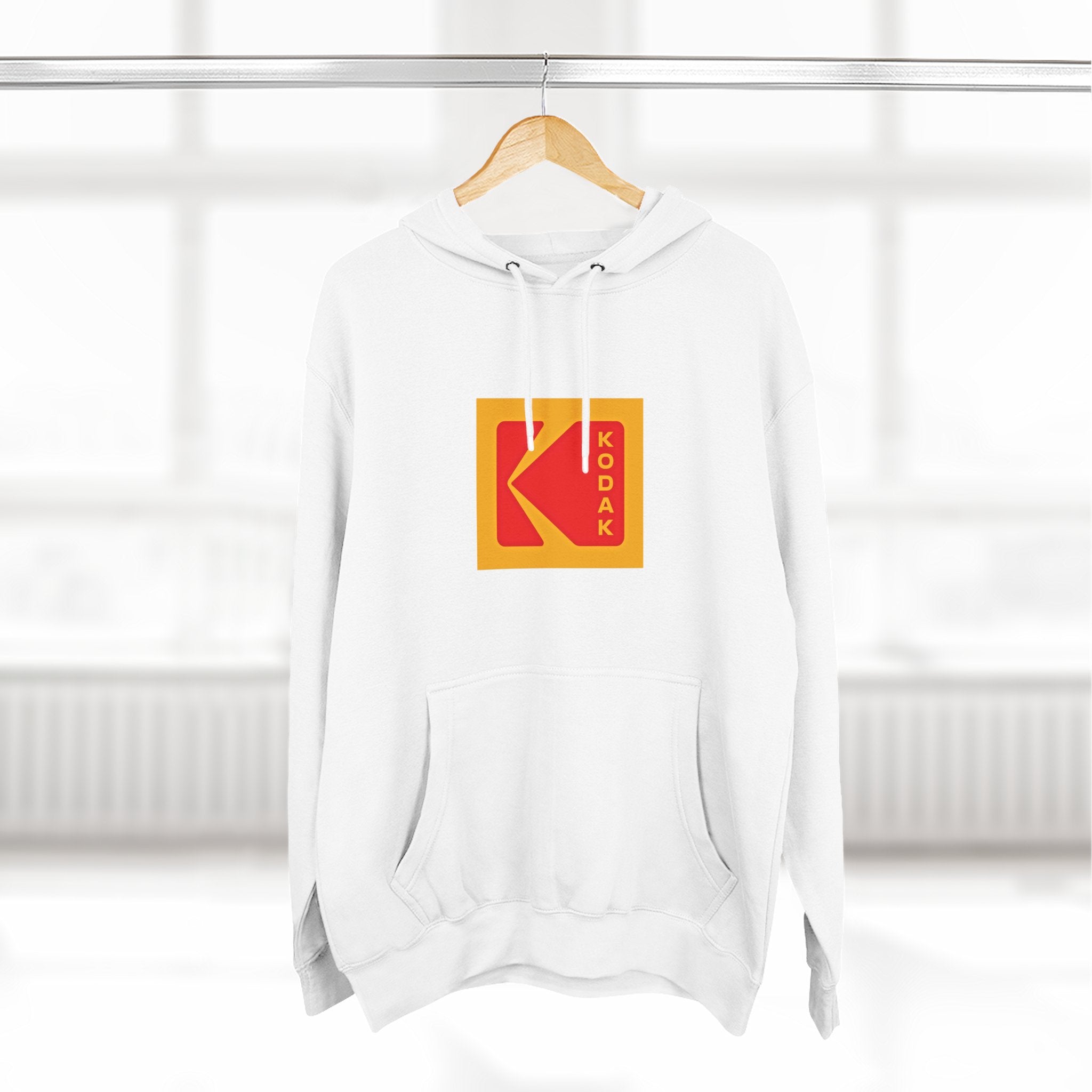 Kodak Logo Hoodie — Vintage Film Brand Graphic Fleece Hoodie - Creations by Chris and Carlos