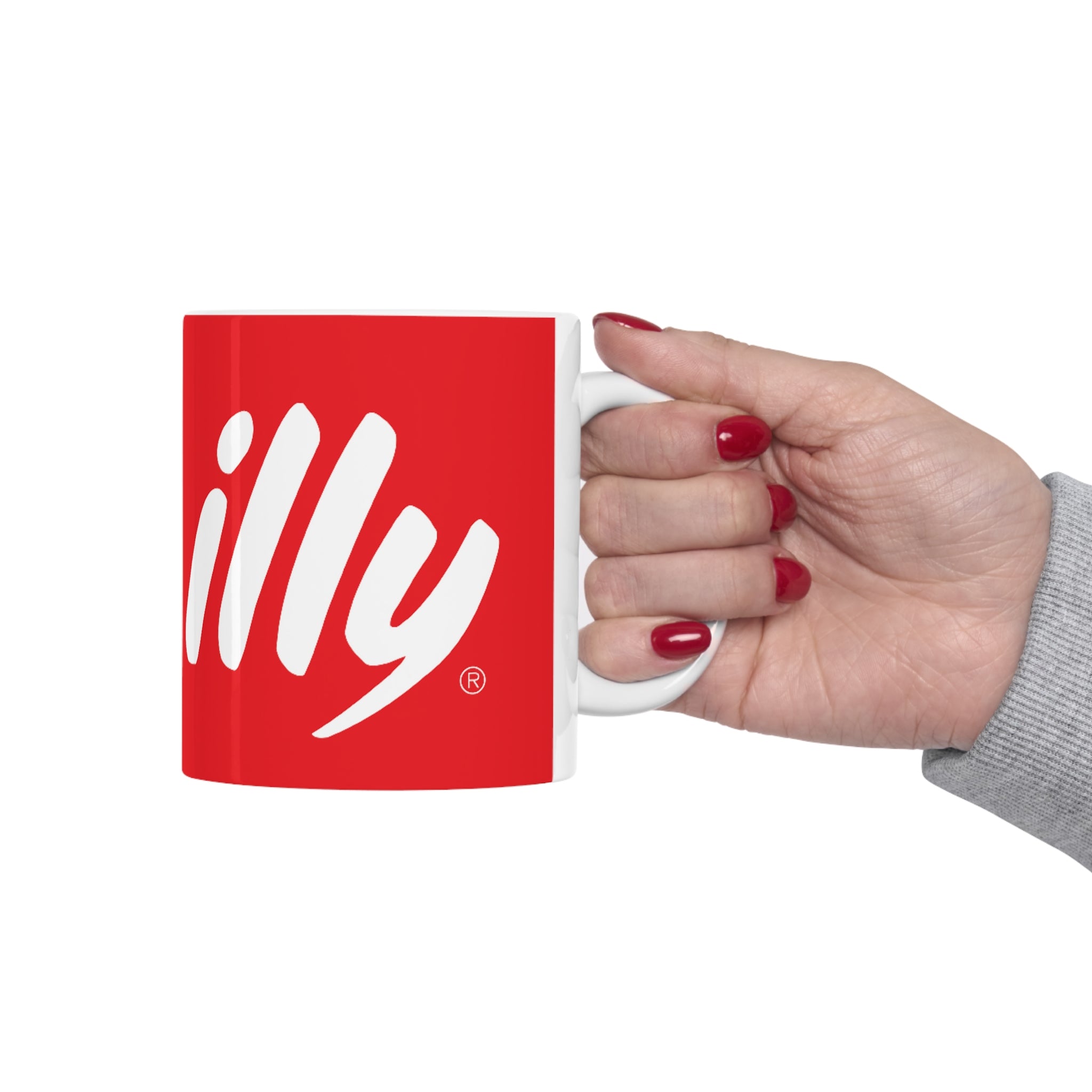 Illy coffee- White Ceramic Mug - Creations by Chris and Carlos