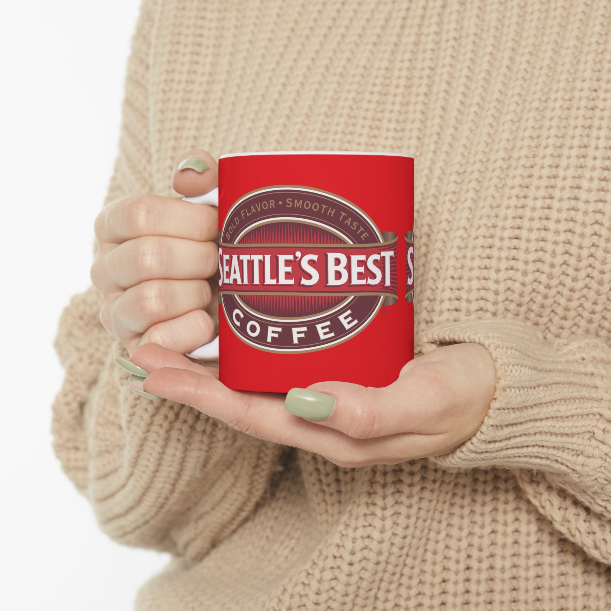 Seattle's Best Coffee- White Ceramic Mug - Creations by Chris and Carlos