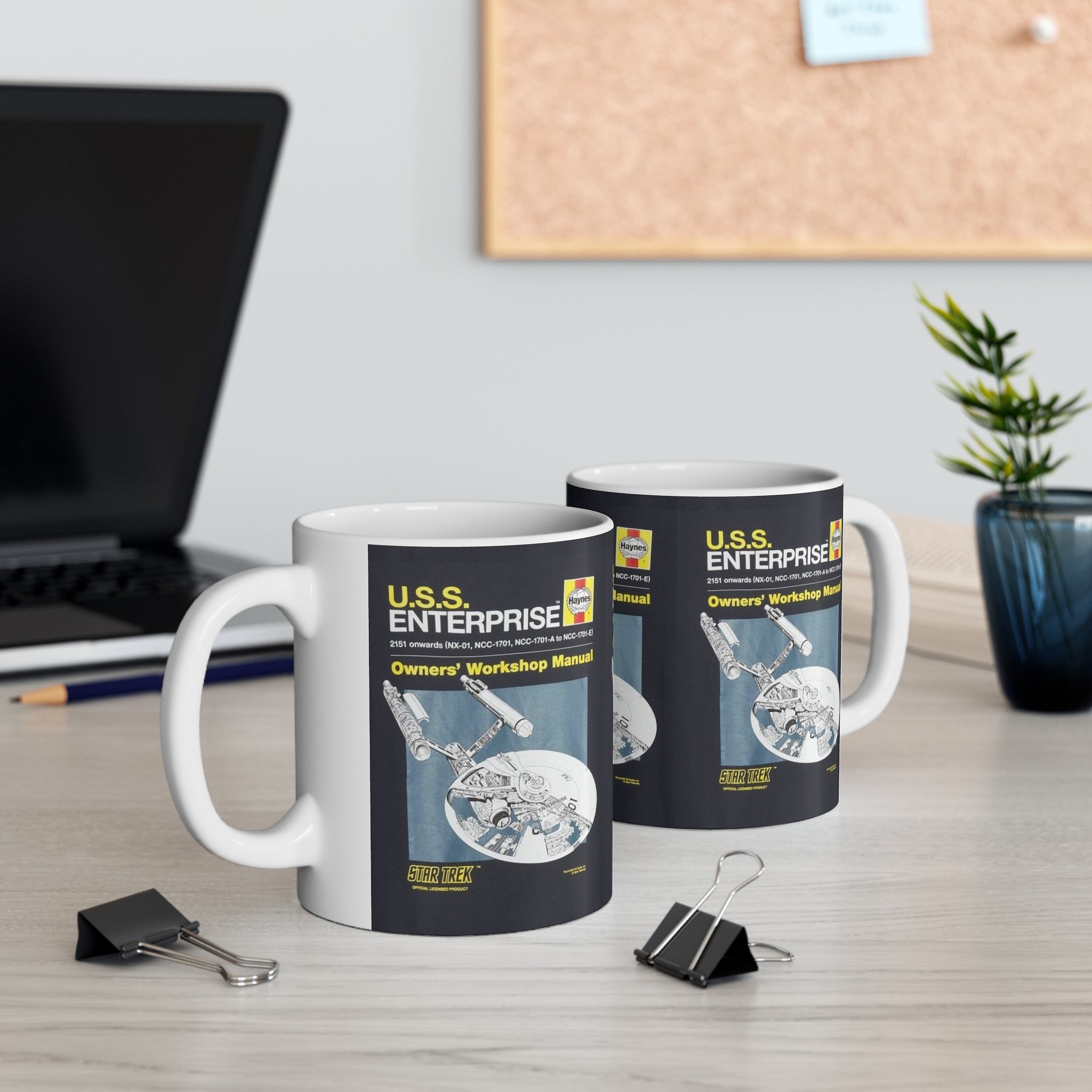 USS Enterprise- White Ceramic Mug - Creations by Chris and Carlos