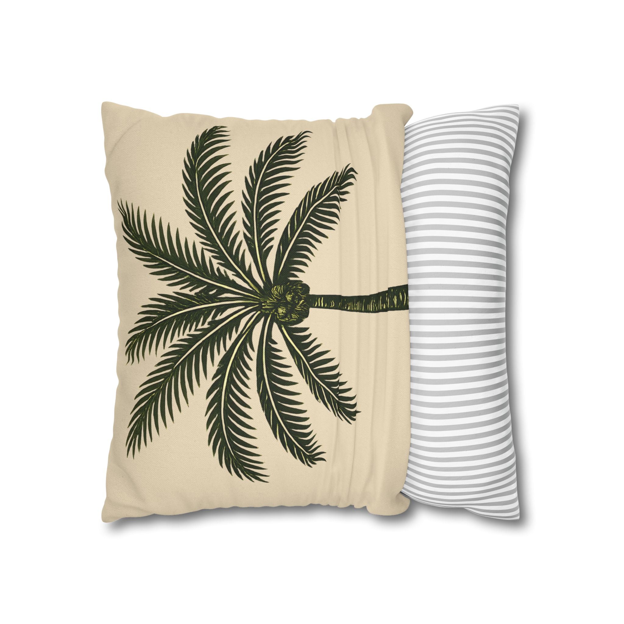 Palm Tree Throw Pillowcase — Tropical Decorative Pillow Cover - Creations by Chris and Carlos