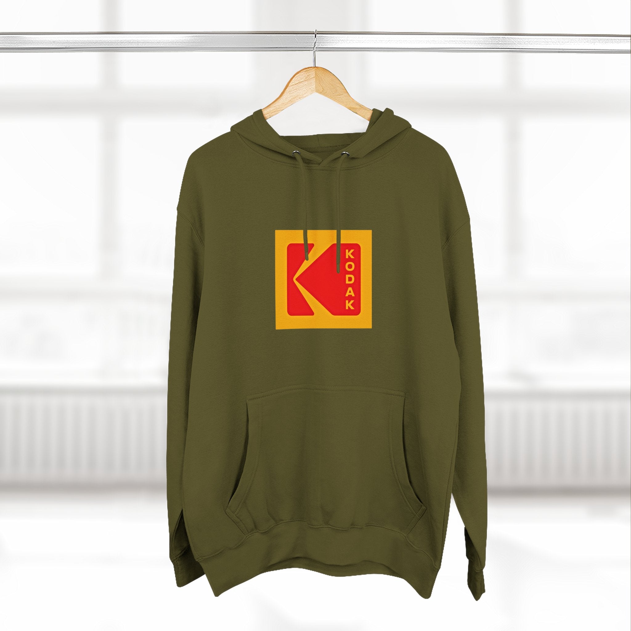 Kodak Logo Hoodie — Vintage Film Brand Graphic Fleece Hoodie - Creations by Chris and Carlos