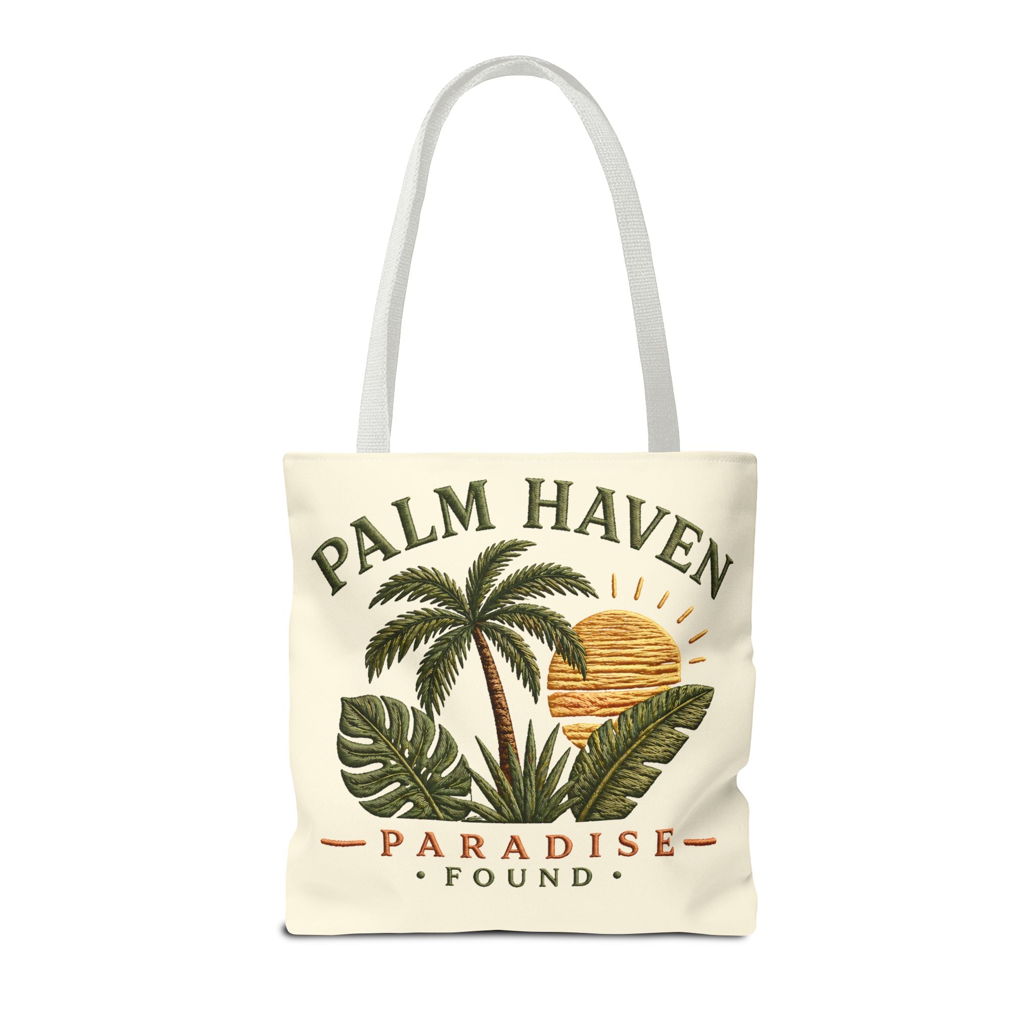 Palm Haven Tote Bag – 'Paradise Found' Tropical Palm Beach Tote - Creations by Chris and Carlos