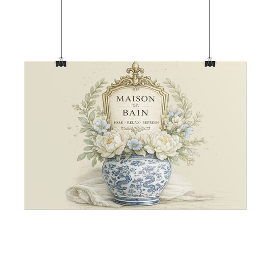 Maison de Bain Floral Poster - Creations by Chris and Carlos